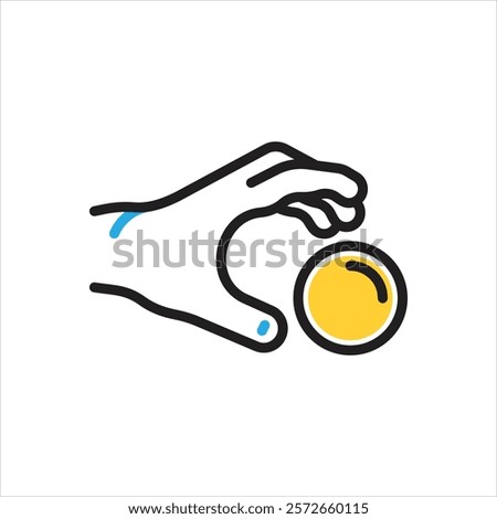 Vector multi color icon for grab