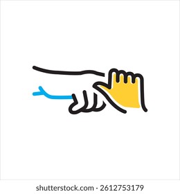 Vector multi color icon for grasp