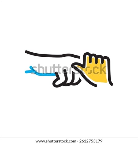Vector multi color icon for grasp