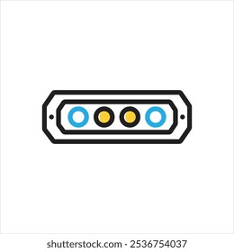 Icono multicolor del Vector para la superficie de la parrilla