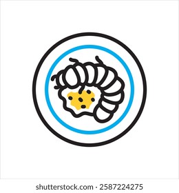 Vector multi color icon for grubs