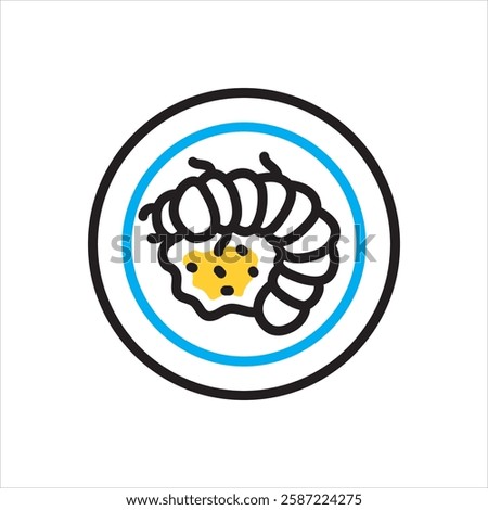 Vector multi color icon for grubs