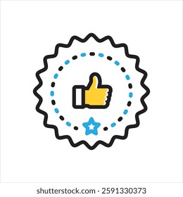 Vector multi color icon for guarantee