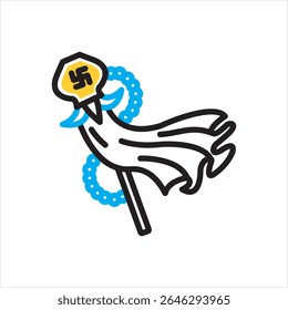 Vector multi color icon for gudi padwa
