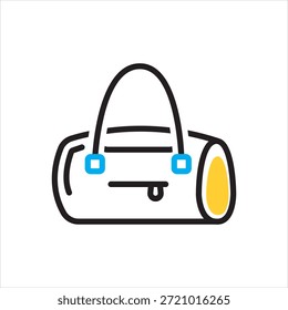 Icono multicolor del Vector para el bolso del gimnasio