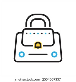 Vector multi color icon for handbags