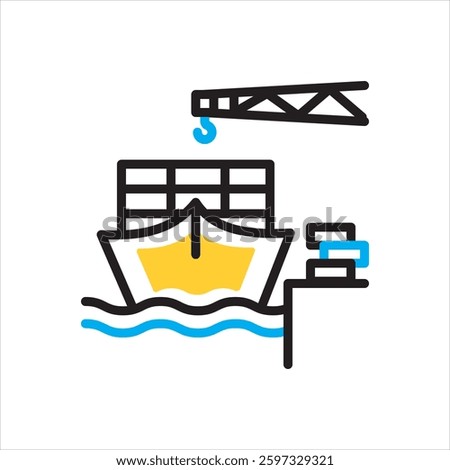 Vector multi color icon for  harbourage