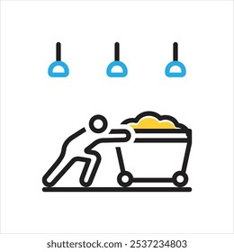 Vector multi color icon for hardly