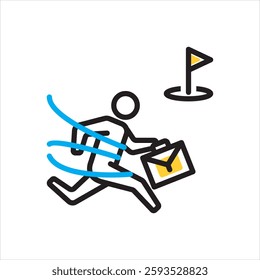 Vector multi color icon for hassle