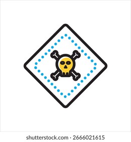 Icono multicolor del Vector para peligroso