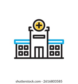 Vector multi color icon for health institute