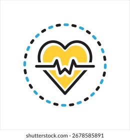 Vector multi color icon for heard