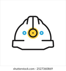 Vektor mehrfarbiges Symbol für Helm