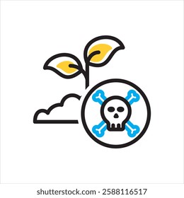 Vector multi color icon for herbicides