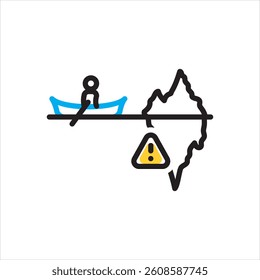 Vector multi color icon for hidden risk