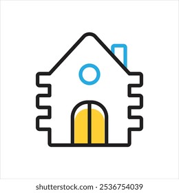 Vector multi color icon for hideaways