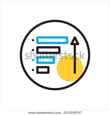 Vector multi color icon for high priority