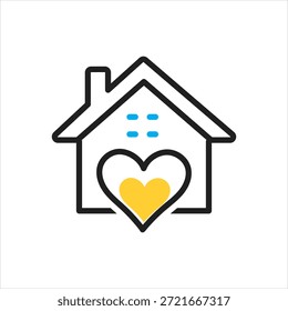 Vector icono multicolor para el hogar