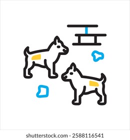 Vector multi color icon for homeless animal