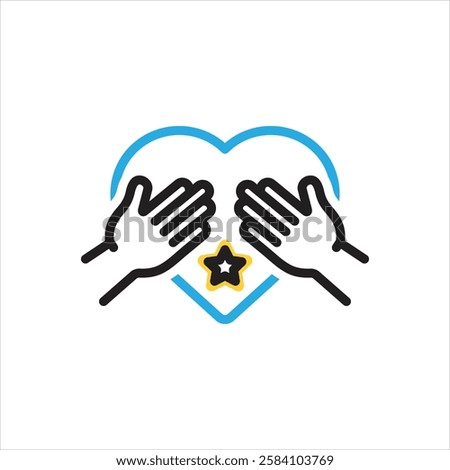 Vector multi color icon for honest