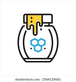 Vector multi color icon for honey