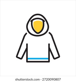 Vector multi color icon for hoodie