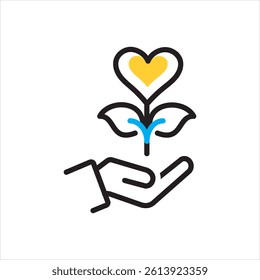 Vector multi color icon for hope