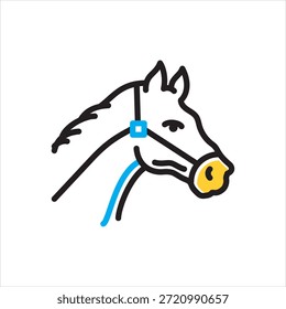 Icono multicolor del Vector para el caballo