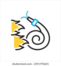 Vector multi color icon for hose pipe