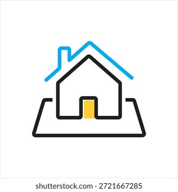 Icono multicolor del Vector para la casa