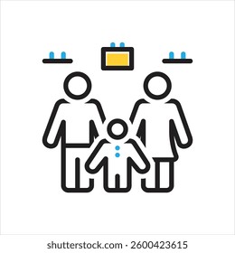 Vector multi color icon for household