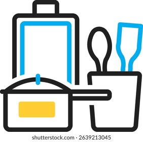 Vector multi color icon for housewares