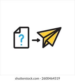 Vector multi color icon for how
