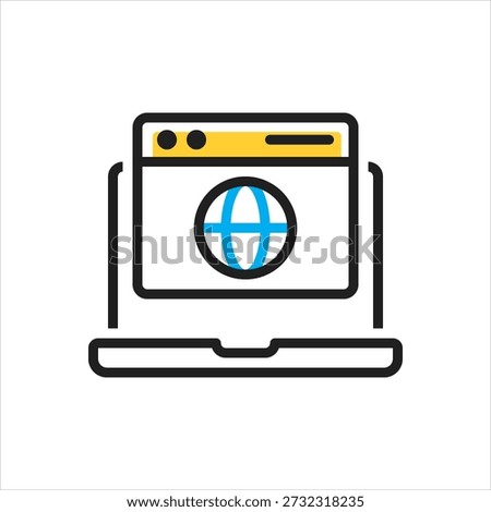 Vector multi color icon for hyperlink connection