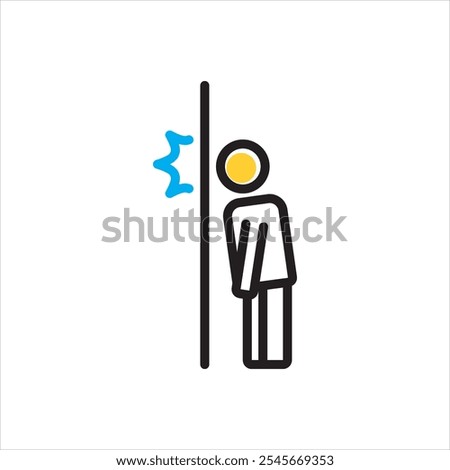 Vector multi color icon for idiot