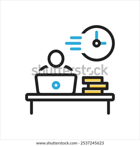 Vector multi color icon for immediate