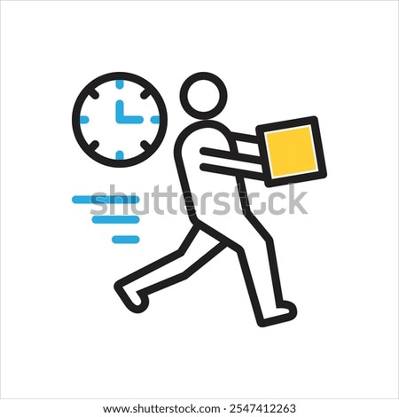 Vector multi color icon for immediate