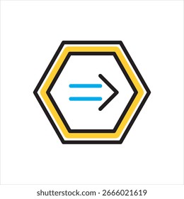 Vector multi color icon for implied