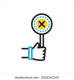 Vector multi color icon for inappropriate