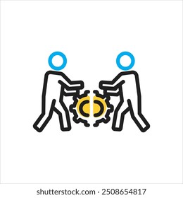 Vector multi color icon for incorporate