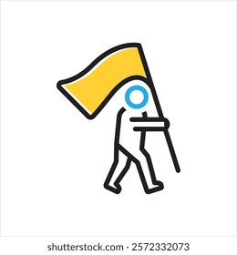 Vector multi color icon for independent