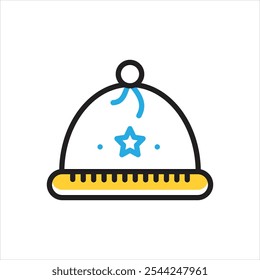 Vector multi color icon for infant hat