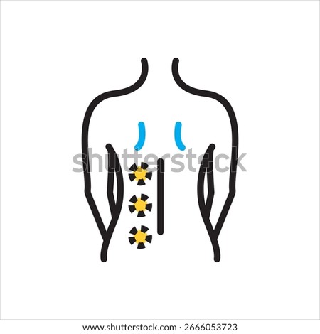 Vector multi color icon for inflammation