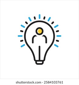 Vector multi color icon for initiative
