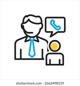 Vector multi color icon for inquire