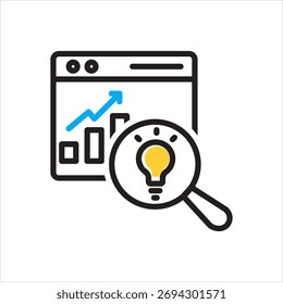 Icono multicolor de Vector para obtener información