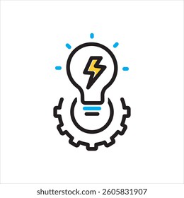 Vector multi color icon for instant invention