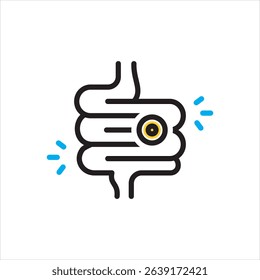 Vector multi color icon for intestine sickness