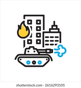 Vector multi color icon for invasion