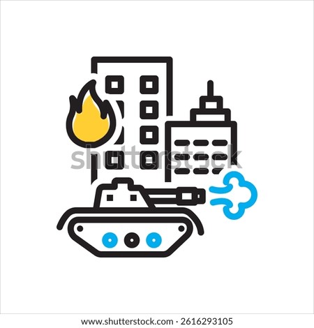 Vector multi color icon for invasion